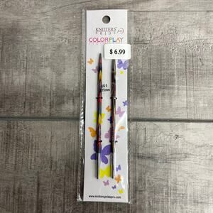 NEW Knitter's Pride ColorPlay Birch00 Wood Knitting Needles US 5/3.75mm 1623081
